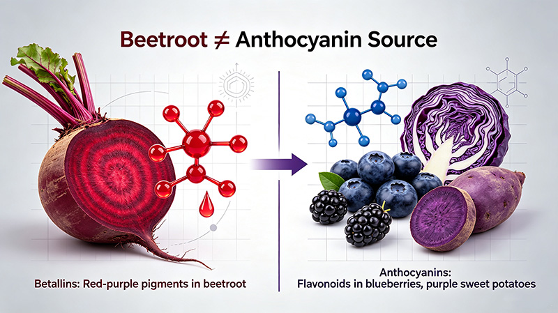 Does beetroot contain anthocyanins